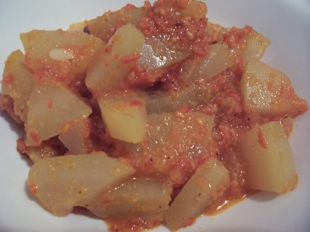 Opo Squash in Tomato Sauce