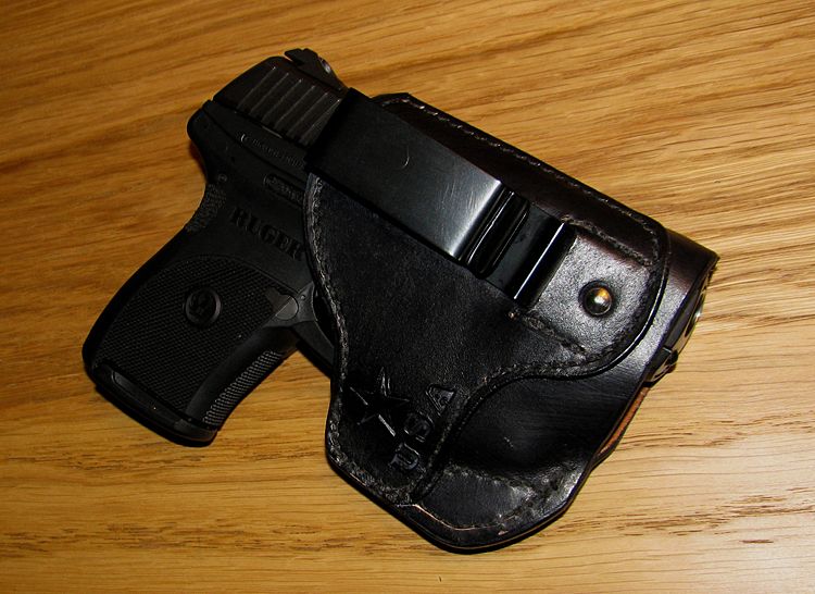 High Noon Holsters Black leather Bare Asset IWB holster for KIMBER handguns 