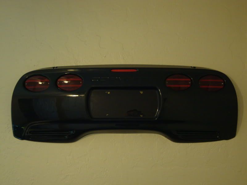 Black Replica Corvette C5 Rear Bumper Wall Art with Tail Lights. Looks