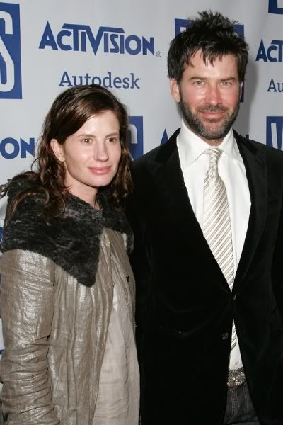 A photo of Joe Flanigan and his wife Katherine Kousi