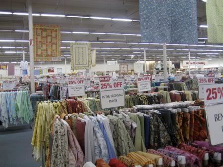 Inside of Fabric Depot