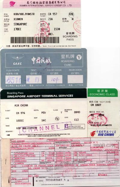 Air ile tickets china