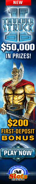All Slots Casino now offers a Welcome Bonus of 5000 bonus credits a year