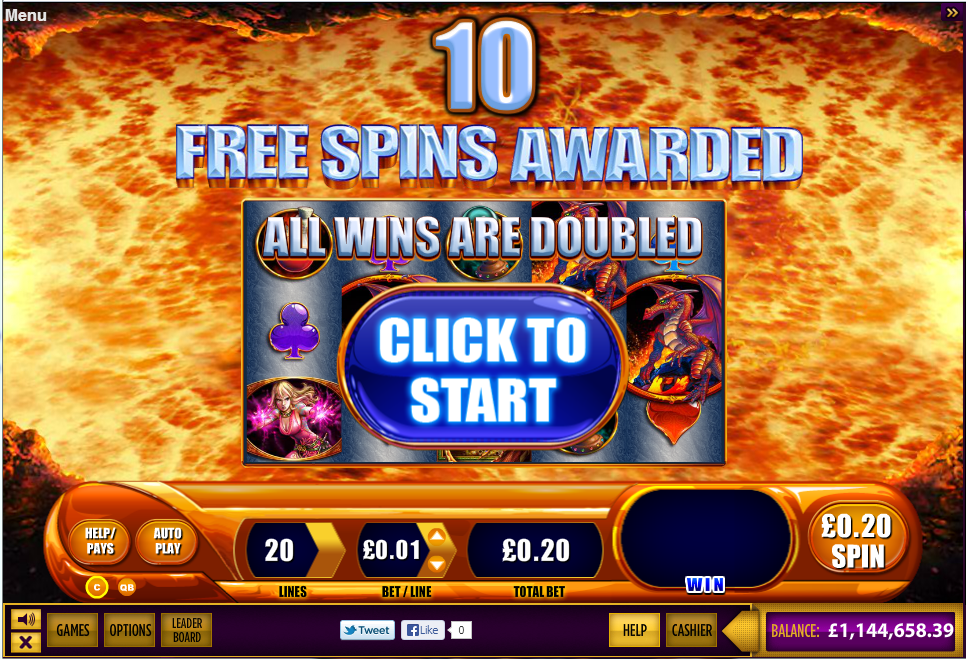 Dragon's Inferno Video Slot