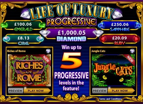 Life of Luxury Progressive Video Slot Machine