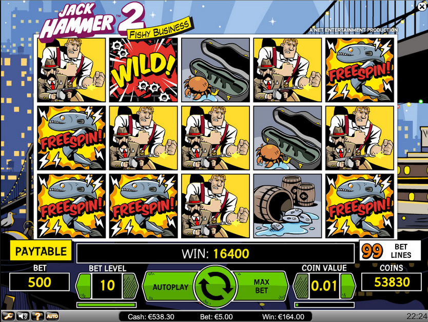 Jack Hammer 2: Fishy Business Video Slot Machine Review 