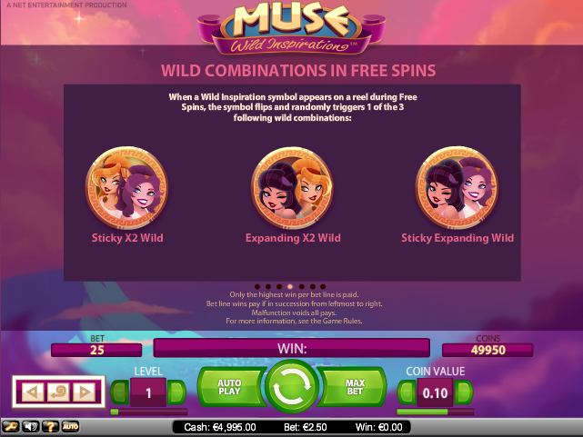 Muse: Wild Inspiration Video Slot Machine
