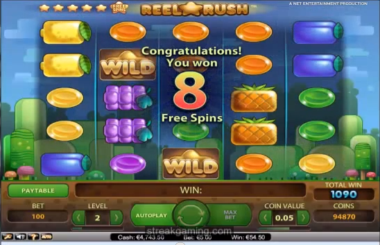 Reel Rush Video Slot Machine Review