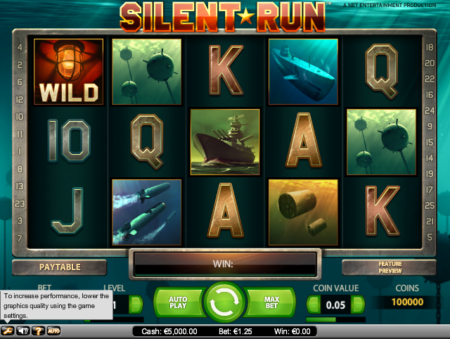 Silent Run Video Slot Machine Review 