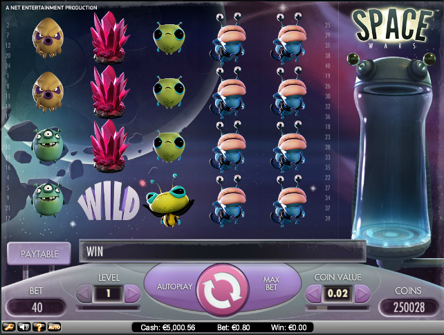 Space Wars� is going to be a popular video slot with it's novel images and great graphics.