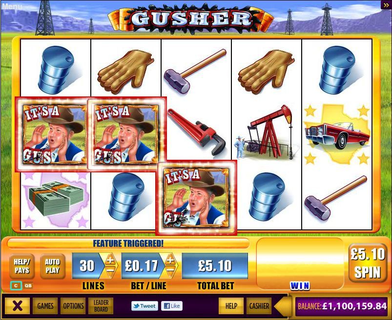 Gusher Video Slot Machine