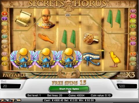 Secrets of Horus Video Slot 