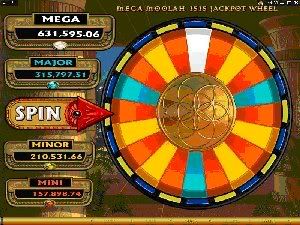 Mega Moolah Isis is a 5 reel, 25 pay-line video slot with a full complement of Wilds, Scatters, Multipliers, Free Spins and a Gamble feature 