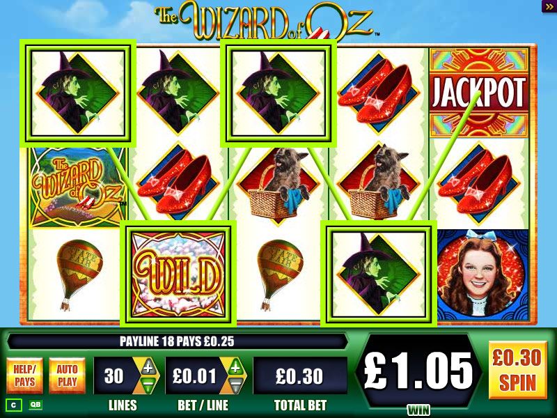 THE WIZARD OF OZ™ Video Slot Machine