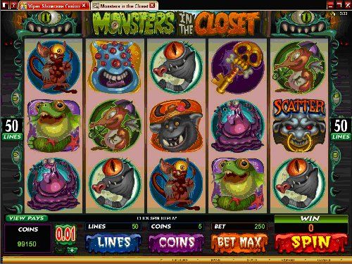 Monsters in the Closet is a truly big game, featuring multiple bonus opportunities, Wilds, Scatters, Major Multipliers and Free Spins