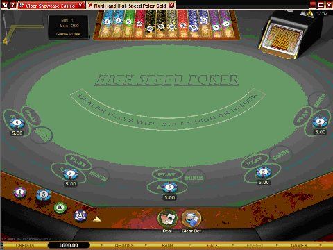 High Speed Poker Gold Table Game