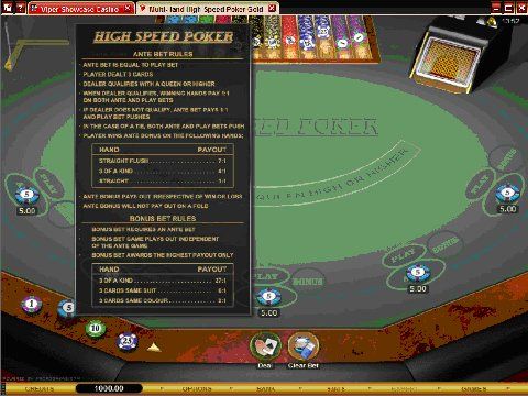 High Speed Poker at Rich Reels Casino!