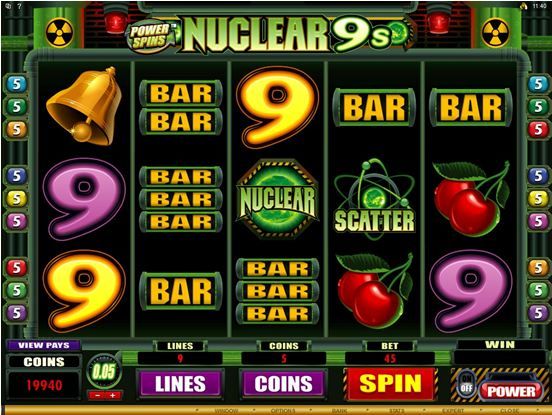 Power Spins Nuclear 9s Video Slot