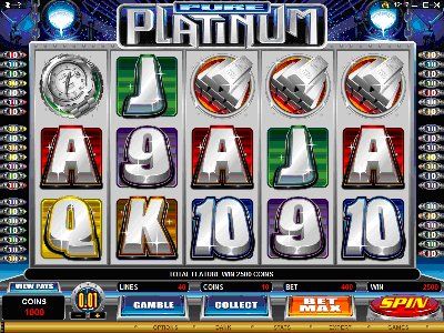 The smooth luster of the world's most precious metal is very much apparent in the theme of the latest Microgaming video slot release PURE PLATINUM.