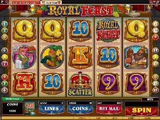 There's an abundance of winning features in Villento Casino's latest game, a five-reel, 15 payline, video slot branded ROYAL FEAST