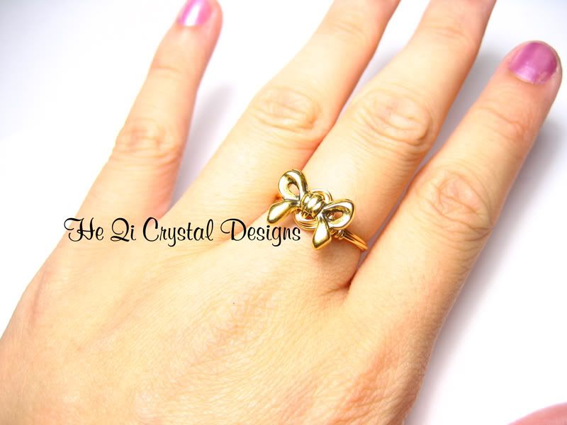 gold bow ring