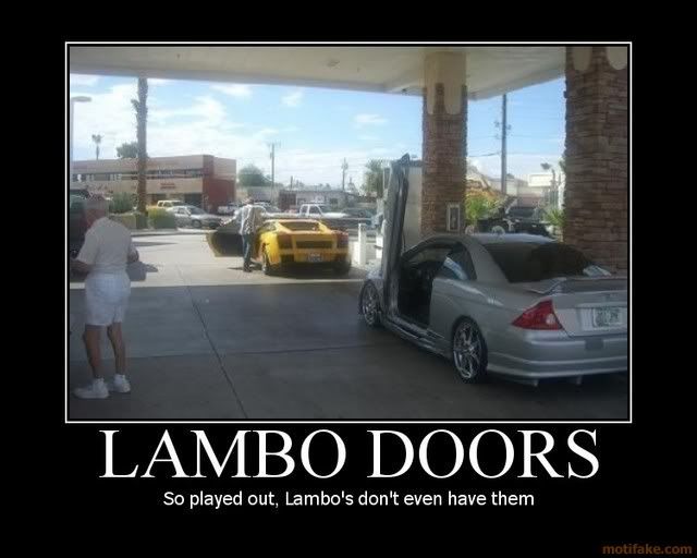 Lambo Doors Demotivational