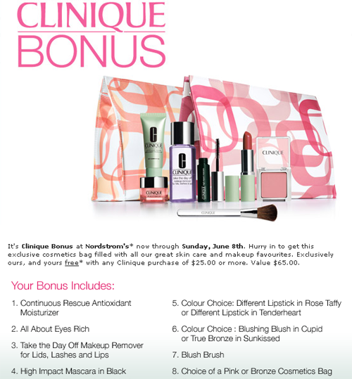 clinique makeup. having the Clinique bonus