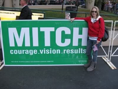 Me with My Man Mitch sign