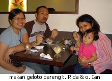 Makan gelato di Gelatossimo dengan oom Ian & tante Rida.