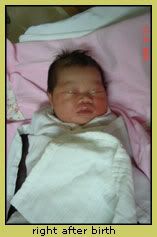 Izqa right after birth