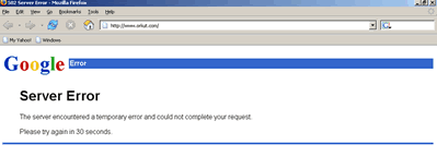 google server error