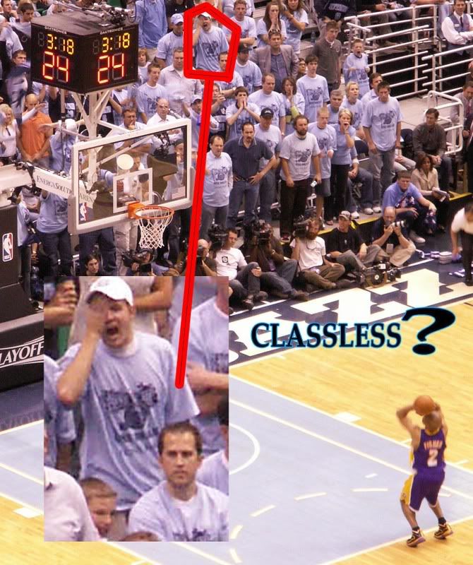  this one from a fan taunting Derek Fisher while shooting a free throw.