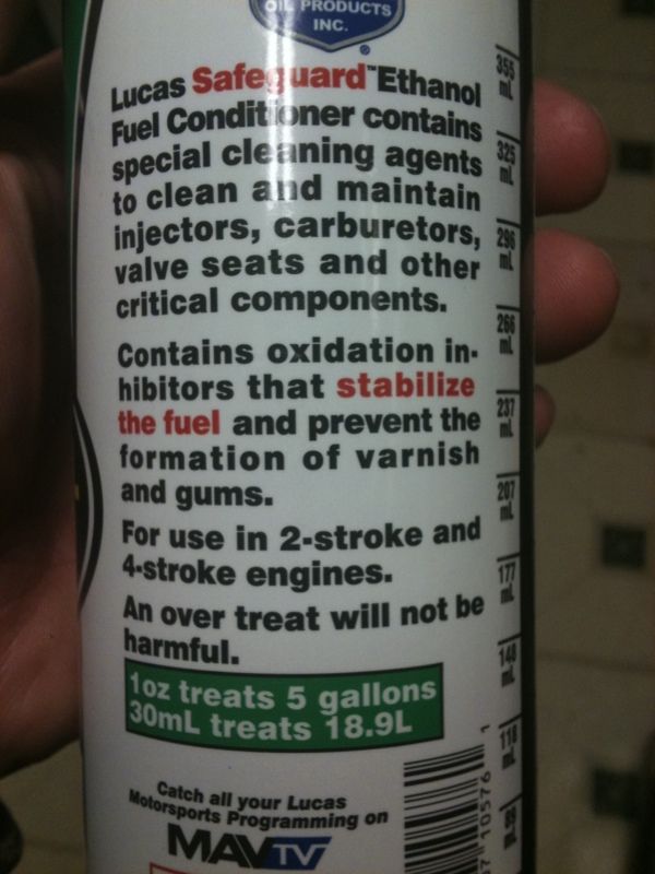 NEW (to me) FUEL ADDITIVE Polaris ATV Forum