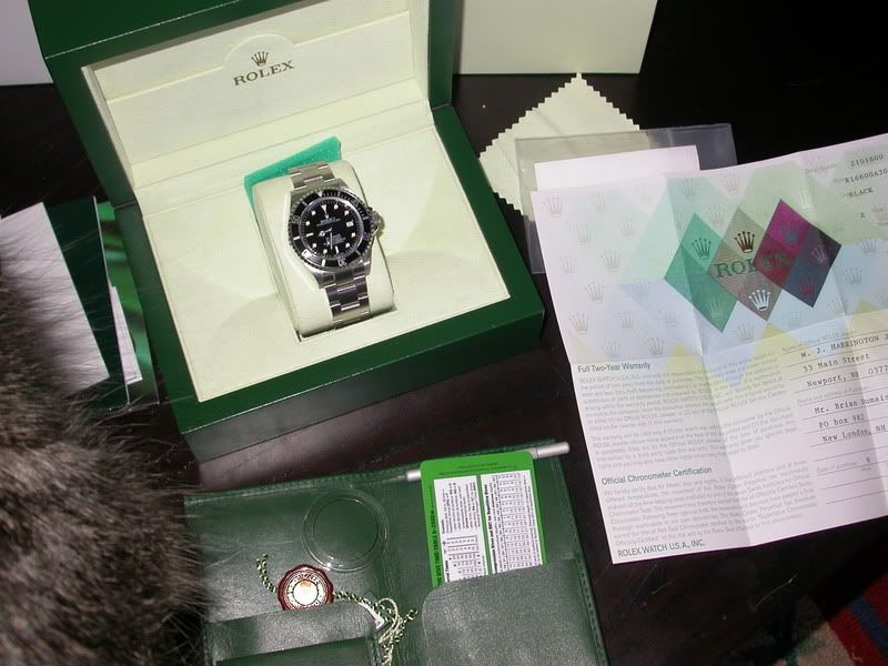 I am selling my Rolex Sea Dweller that i purchased from my local rolex 