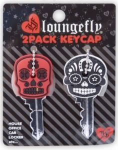 Loungefly Red And Black Dia De Los Muertos Key Cap 2 Pack