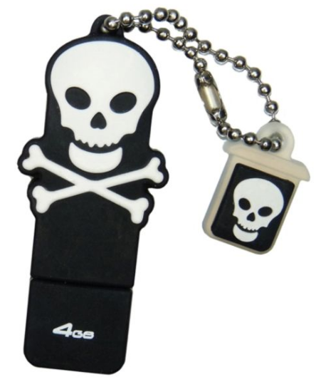 EMTEC USB Flash Drive 4GB Skull and Crossbones