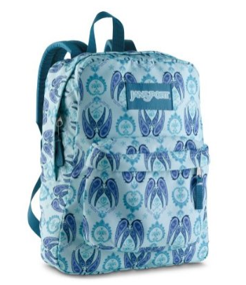 Jansport Backpack - Acapulco Blue Paisley Skull