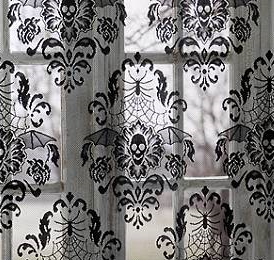 Damask Skull Window Panel