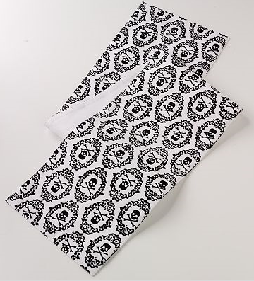 Flocked Skull Table Runner