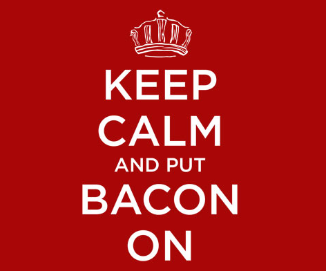 Keep Calm and Put Bacon On t-shirt