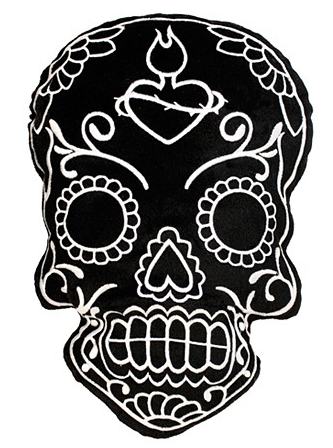 Die-cut Sugar Skull Pillow