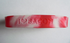 I Heart Bacon wristband