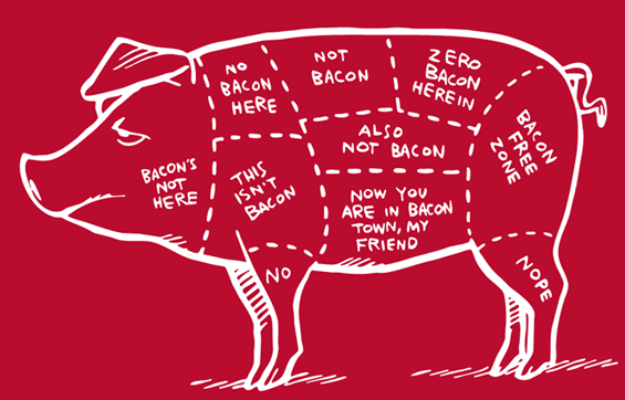 Which Way to Bacon Town shirt
