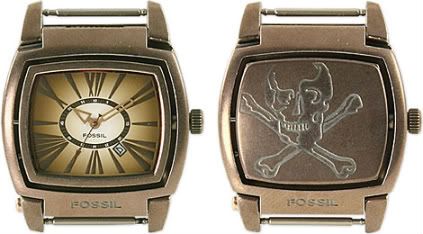 Fossil Watch Bar - Skull Flip Dial - JR9321