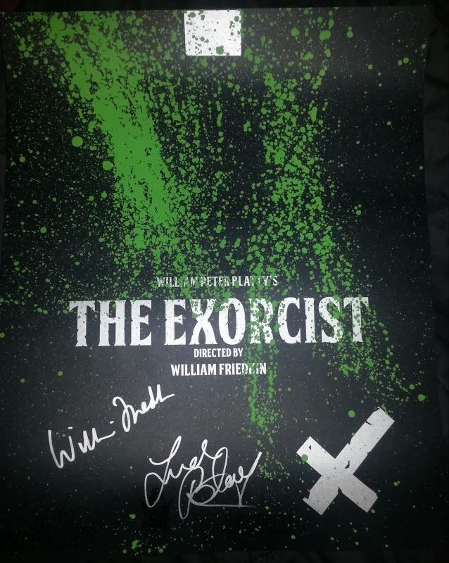 Event poster signed by Linda and William.