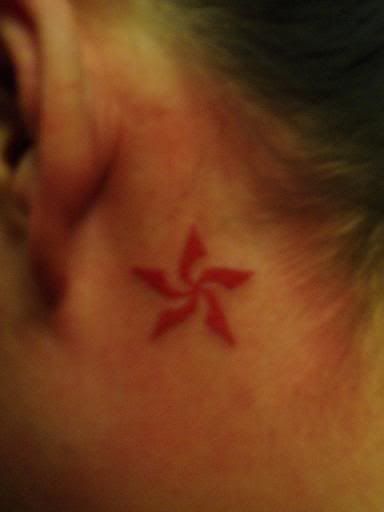 Star Tattoo Behind The Ear