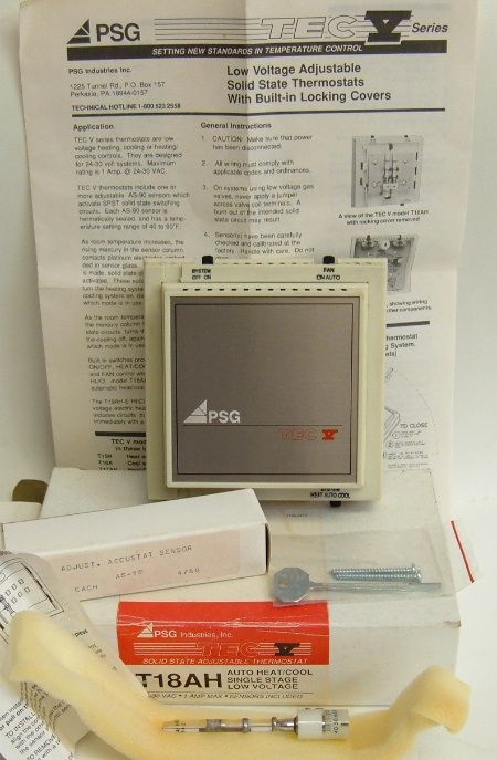 PSG T18AH TEC V ACCUSTAT ADJUSTABLE THERMOSTAT NEW | eBay
