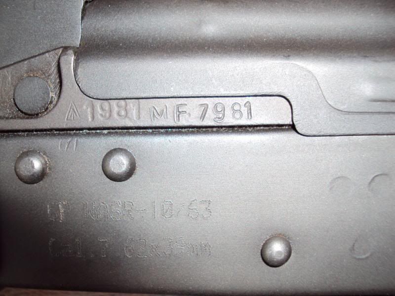 WASR 10/63 Trunnion Markings AK Rifles