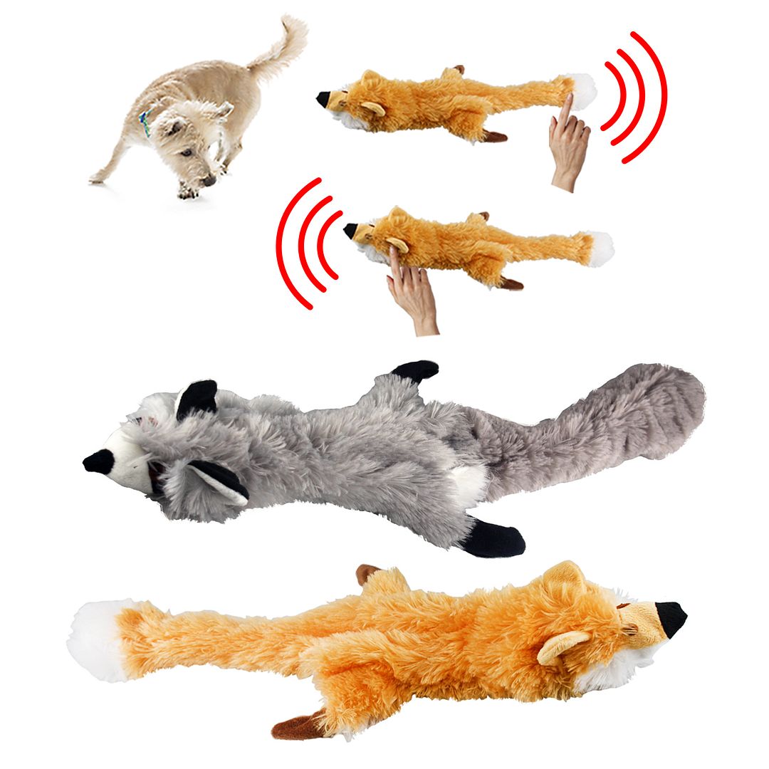 squeaky racoon dog toy