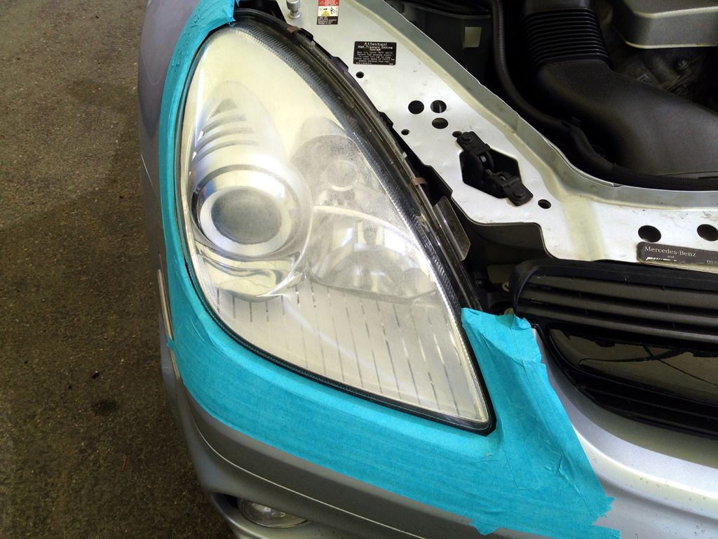 Mercedes benz headlight restoration #3